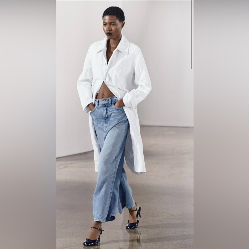 Zara Wrinkled Trench Coat ZW Collection